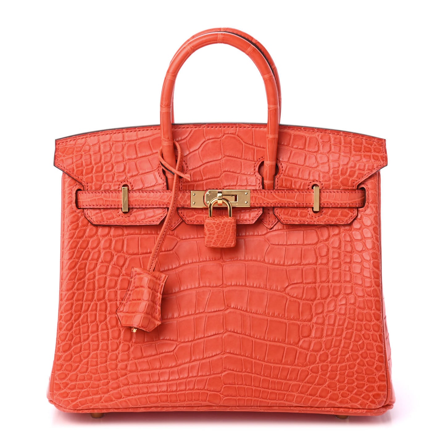 Matte Alligator Birkin 25 Orange Poppy