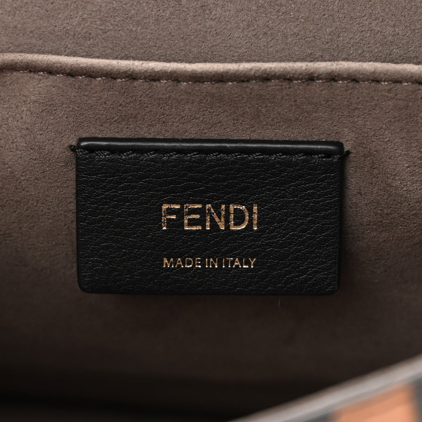 Vitello Century F is Fendi FF Embossed Kan I Shoulder Bag Orzo Tobacco