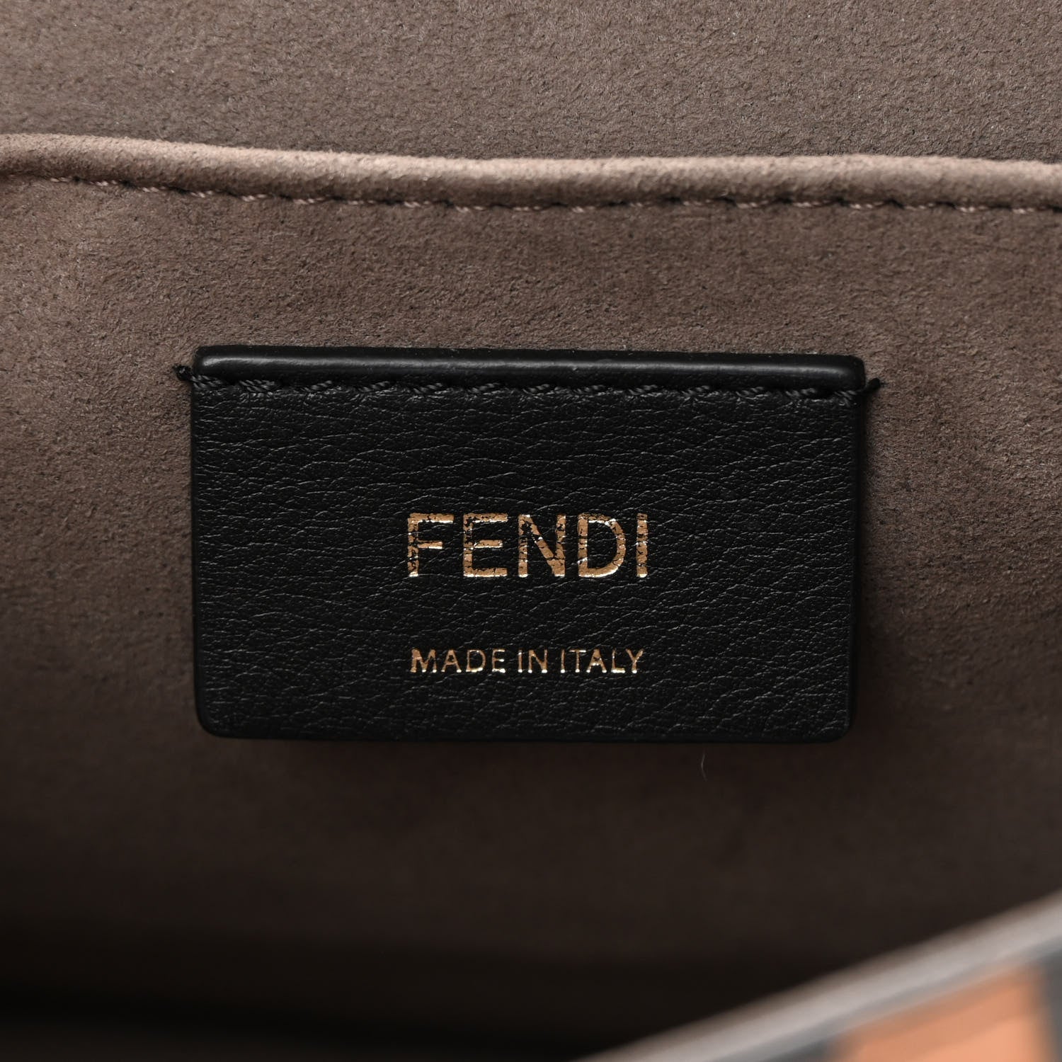 Fendi Vitello Century F is Fendi FF Embossed Kan I Shoulder Bag Orzo Tobacco 6 of 17