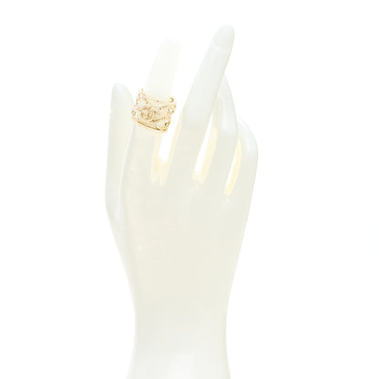 Chanel Metal CC Wide Ring 51 5.75 Gold 2 of 4