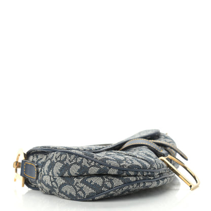 Christian Dior Monogram Saddle Bag Blue 4 of 9