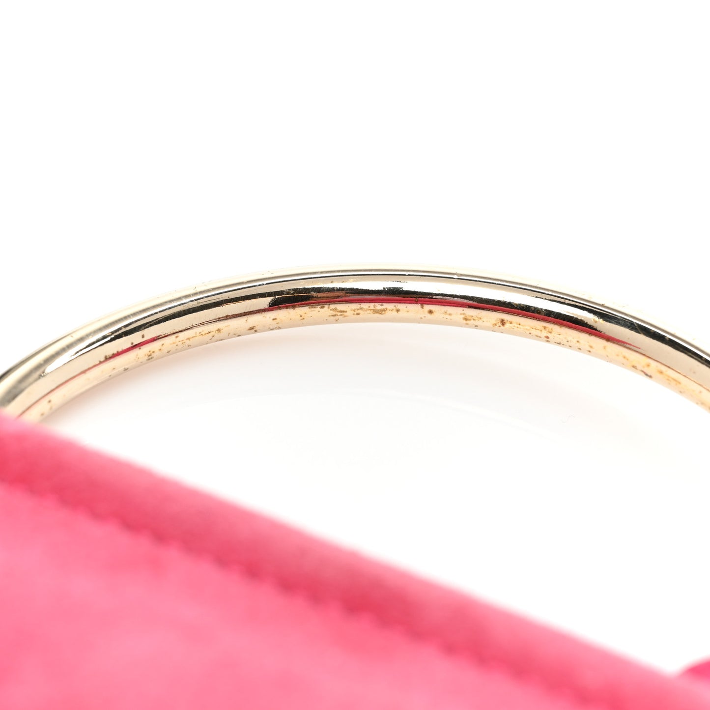 Suede Calfskin Mini Faye Bracelet Bag Fuchsia Rose