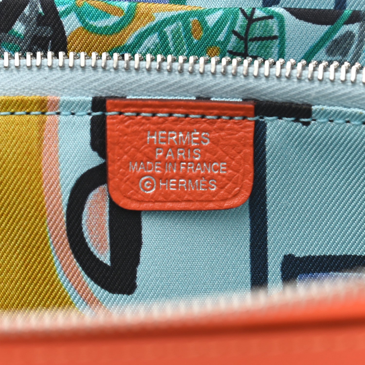 Hermes Epsom Silk'in Wallet Orange 6 of 7