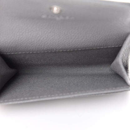 Chanel Caviar Chevron Quilted Boy Flap Card Holder Grey 4 of 13