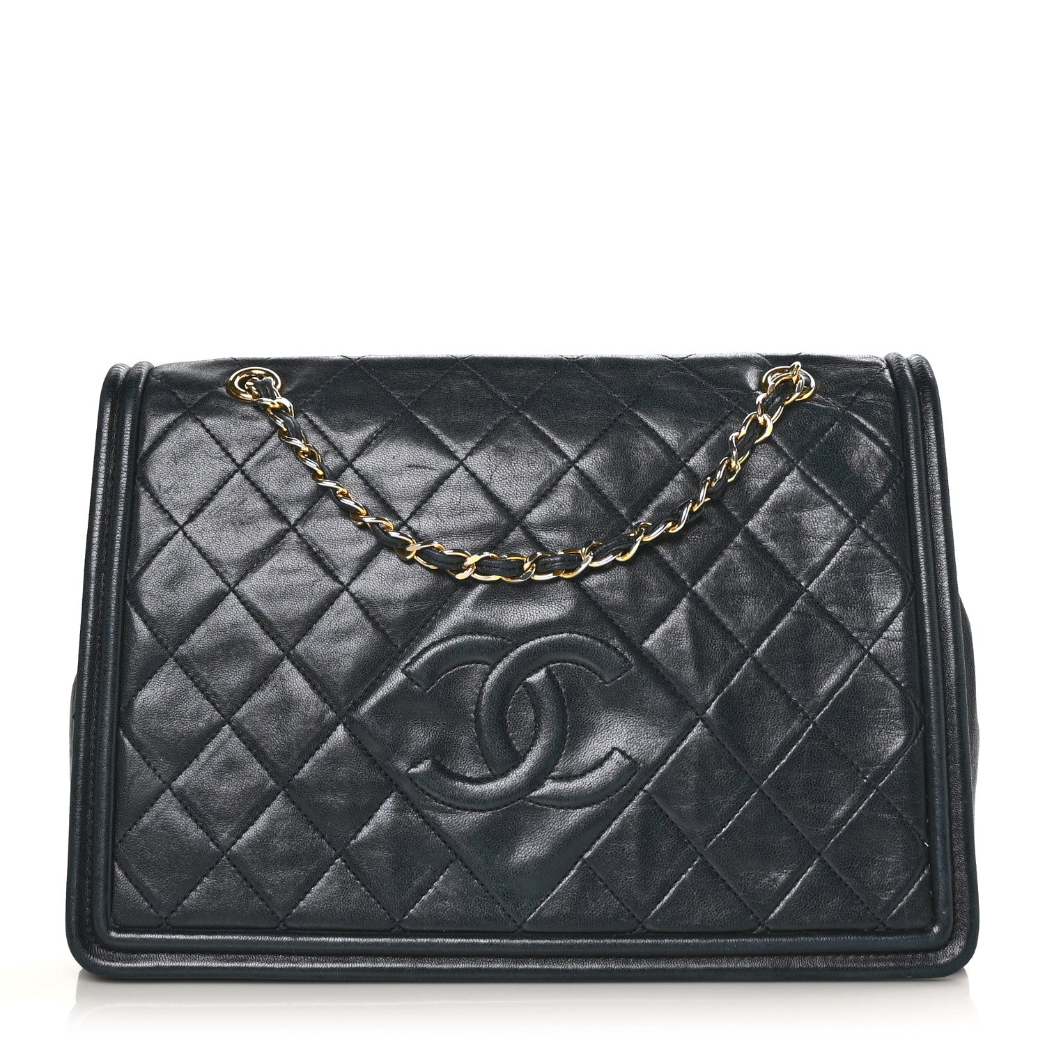 Chanel Lambskin Quilted Timeless CC Small Single Flap Navy Blue 1 of 11