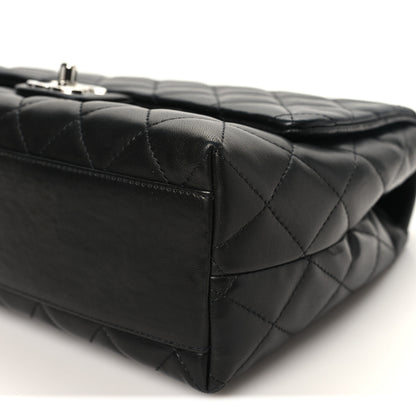 Chanel Lambskin Quilted Medium Kelly Flap Bag Black Black 10 of 10