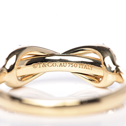 Tiffany 18K Yellow Gold Diamond Infinity Ring 47 4.25 5 of 5