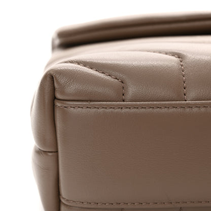 Saint Laurent Calfskin Y Quilted Monogram Toy Loulou Crossbody Bag Taupe 13 of 15
