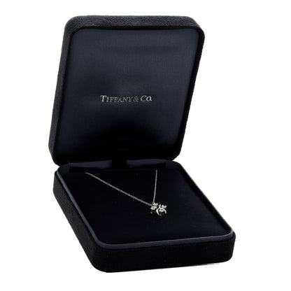 Tiffany Platinum Diamond Schlumberger Lynn Pendant Necklace 5 of 5