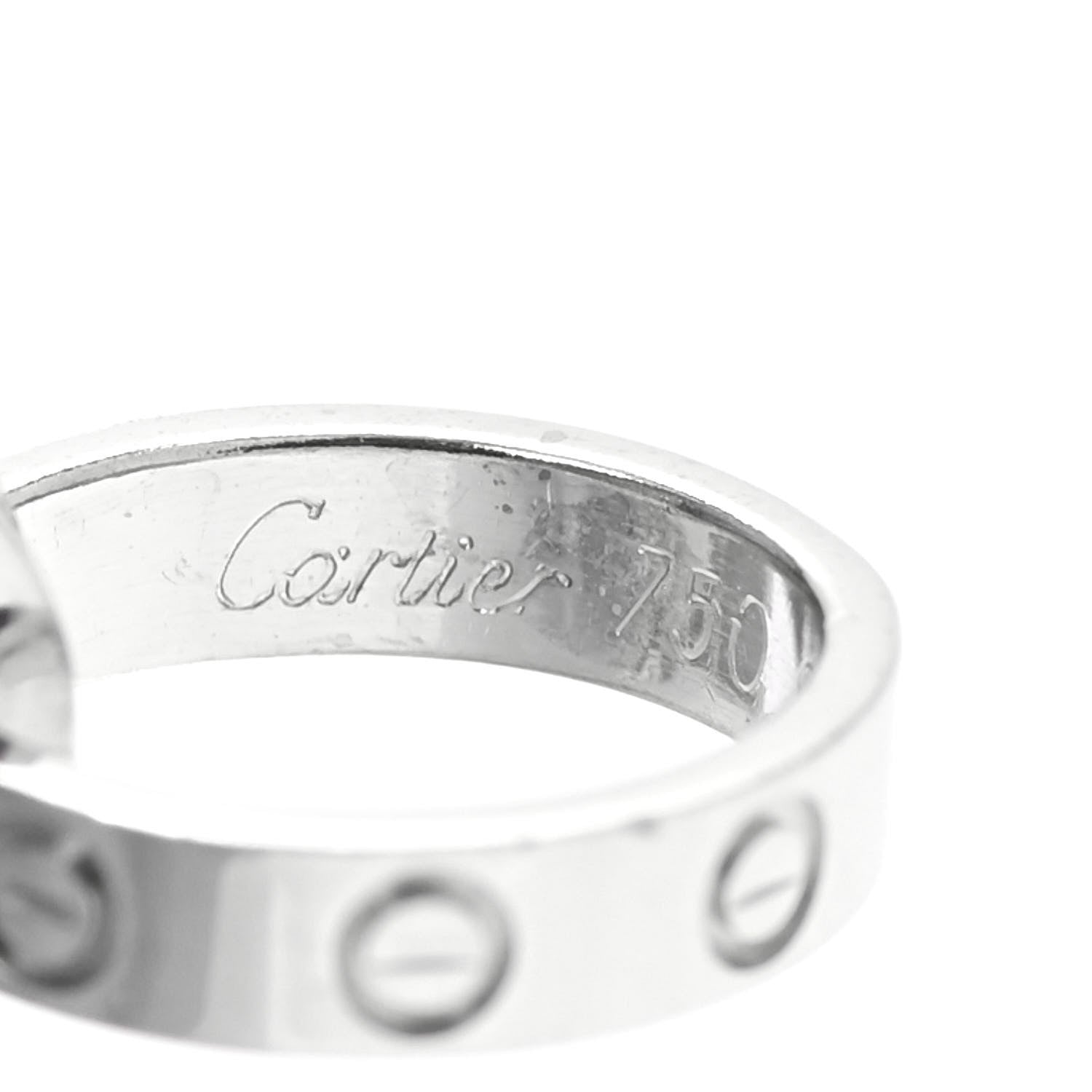 Cartier 18K White Gold Diamond Interlocking LOVE Necklace 4 of 6