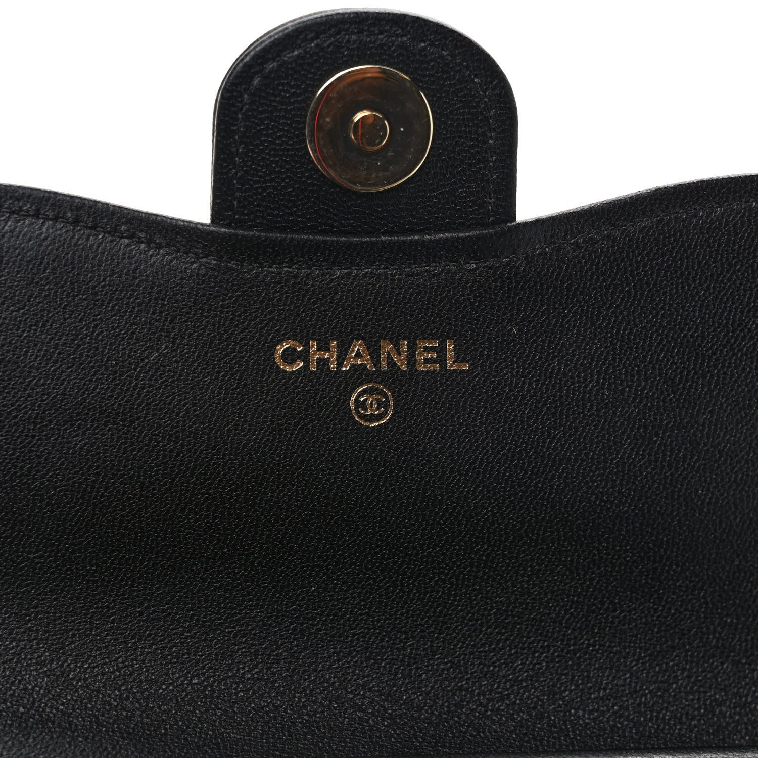 Chanel Lambskin Patent Calfskin Quilted Flap Phone Holder With Chain Black 5 of 8