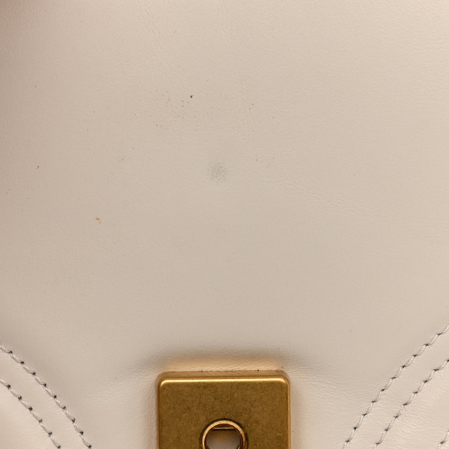 Calfskin Matelasse Mini GG Marmont Top Handle Shoulder Bag White