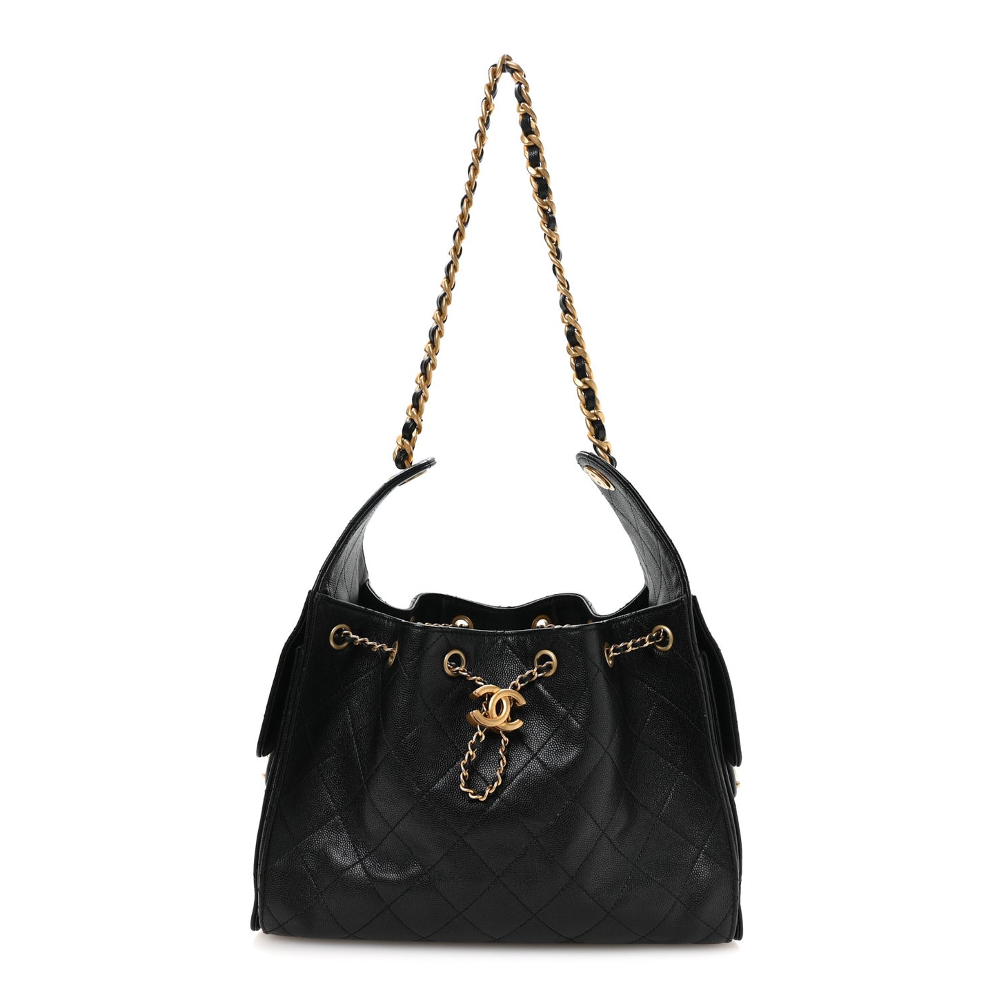Caviar Quilted Small Chanel 25 Handbag Black