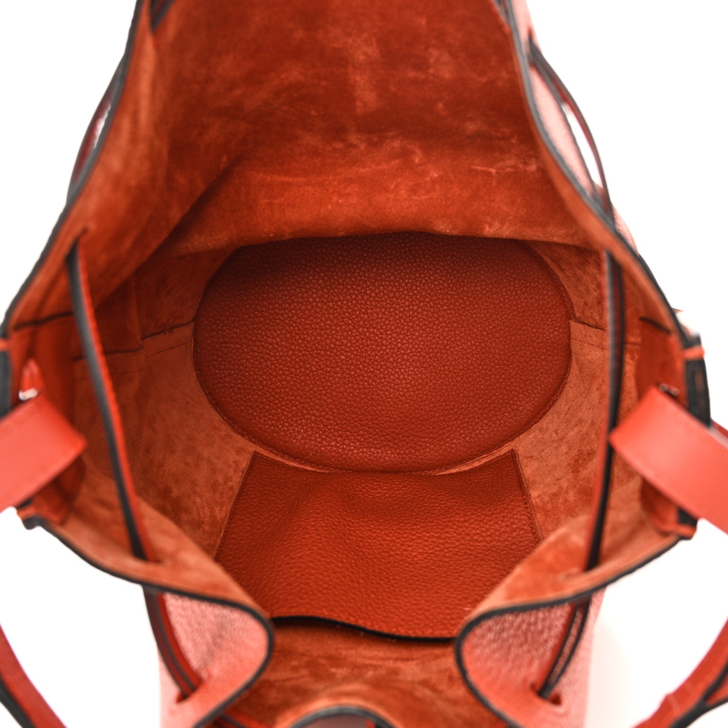 Calfskin Medium Balloon Bucket Bag Pumpkin