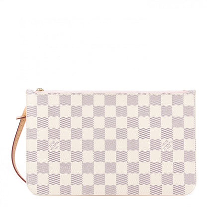 Louis Vuitton Damier Azur Neverfull MM GM Pochette Rose Ballerine 1 of 7