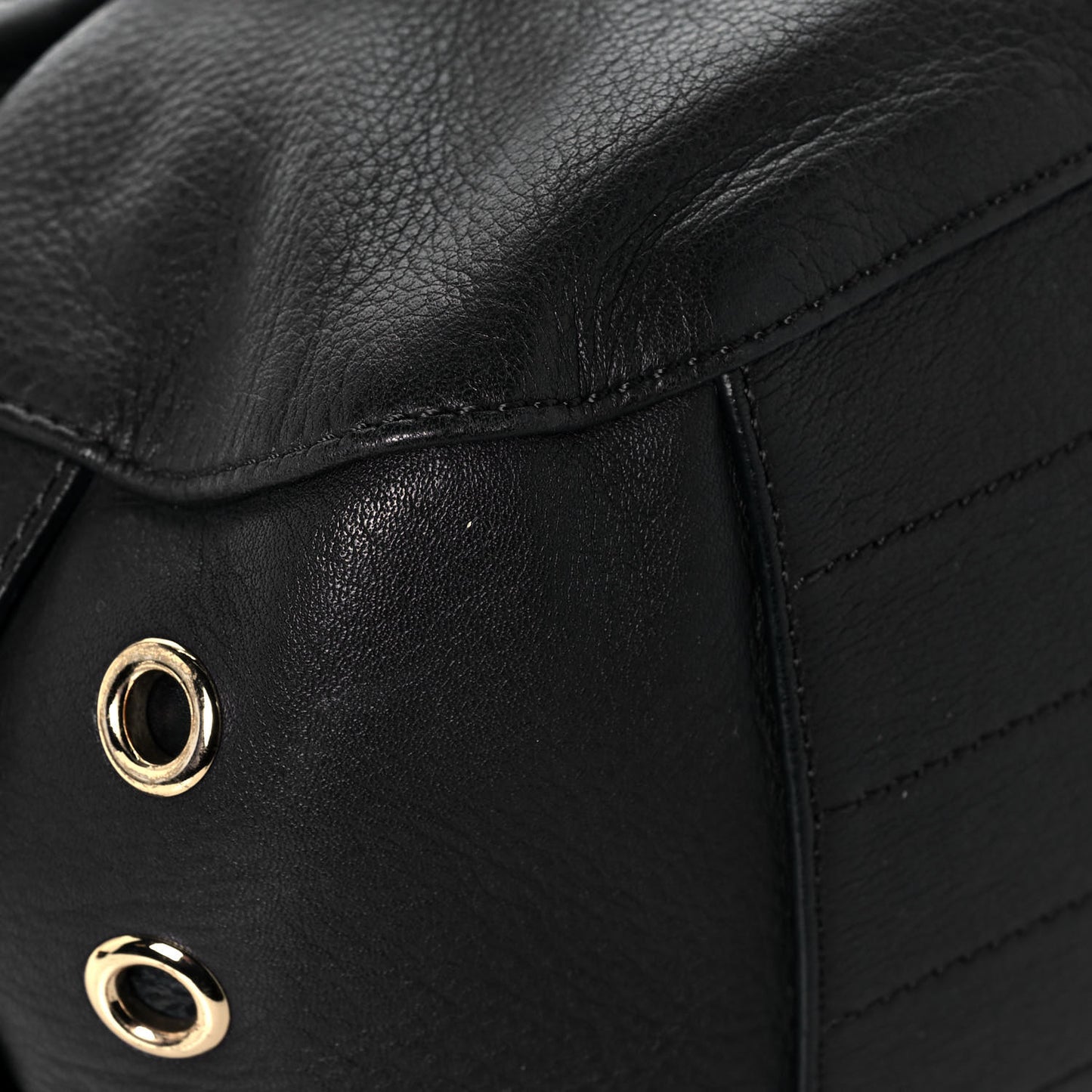 Soft Grain Calfskin Tillie Satchel Black