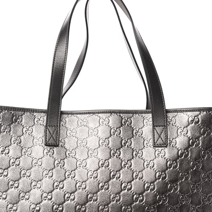 Gucci Metallic Guccissima Large Tote Dark Grey 11 of 11