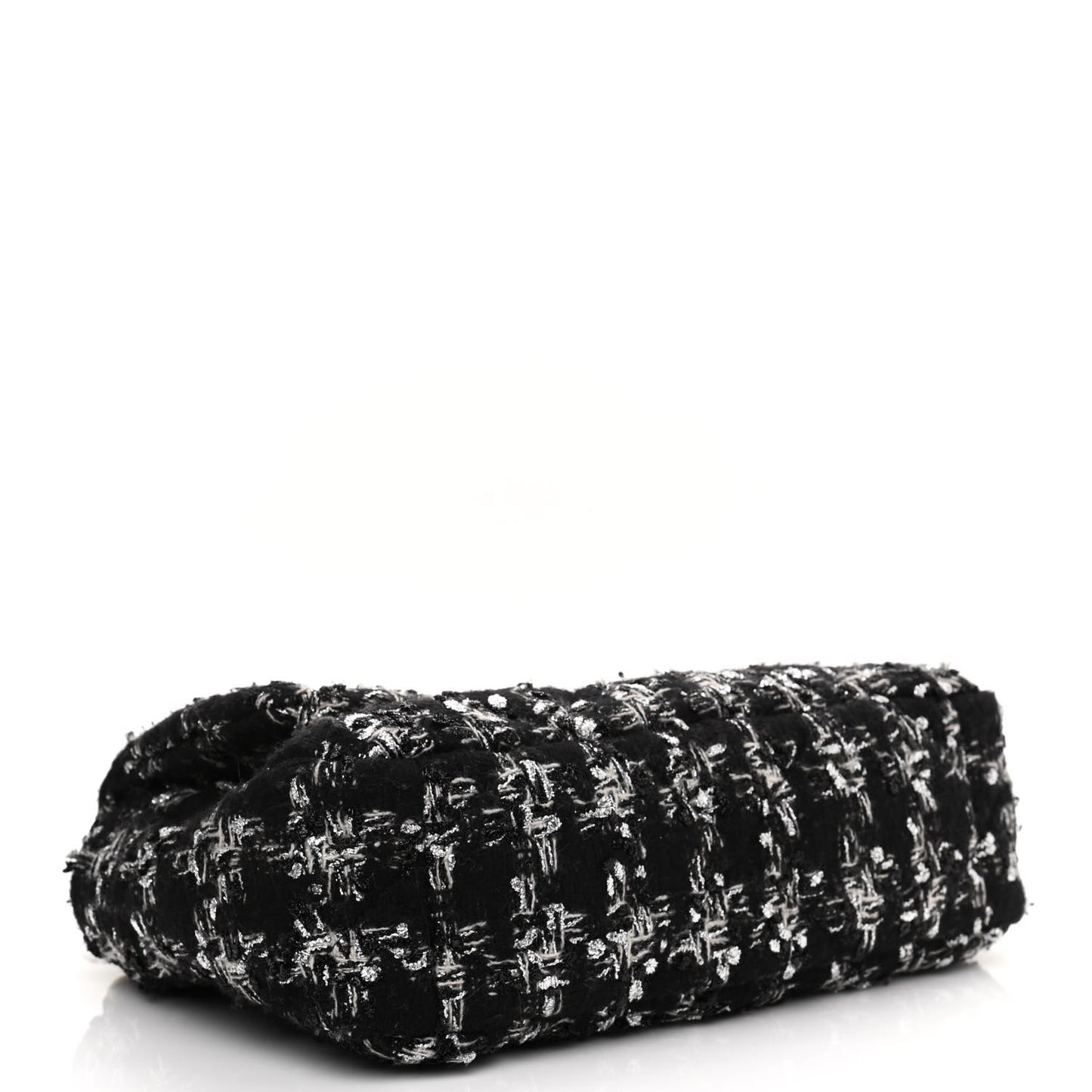 Tweed Quilted Medium Chanel 19 Flap Black Silver Ecru