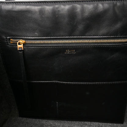 Celine Felt Calfskin Medium Tie Knot Tote Grey Black 11 of 19