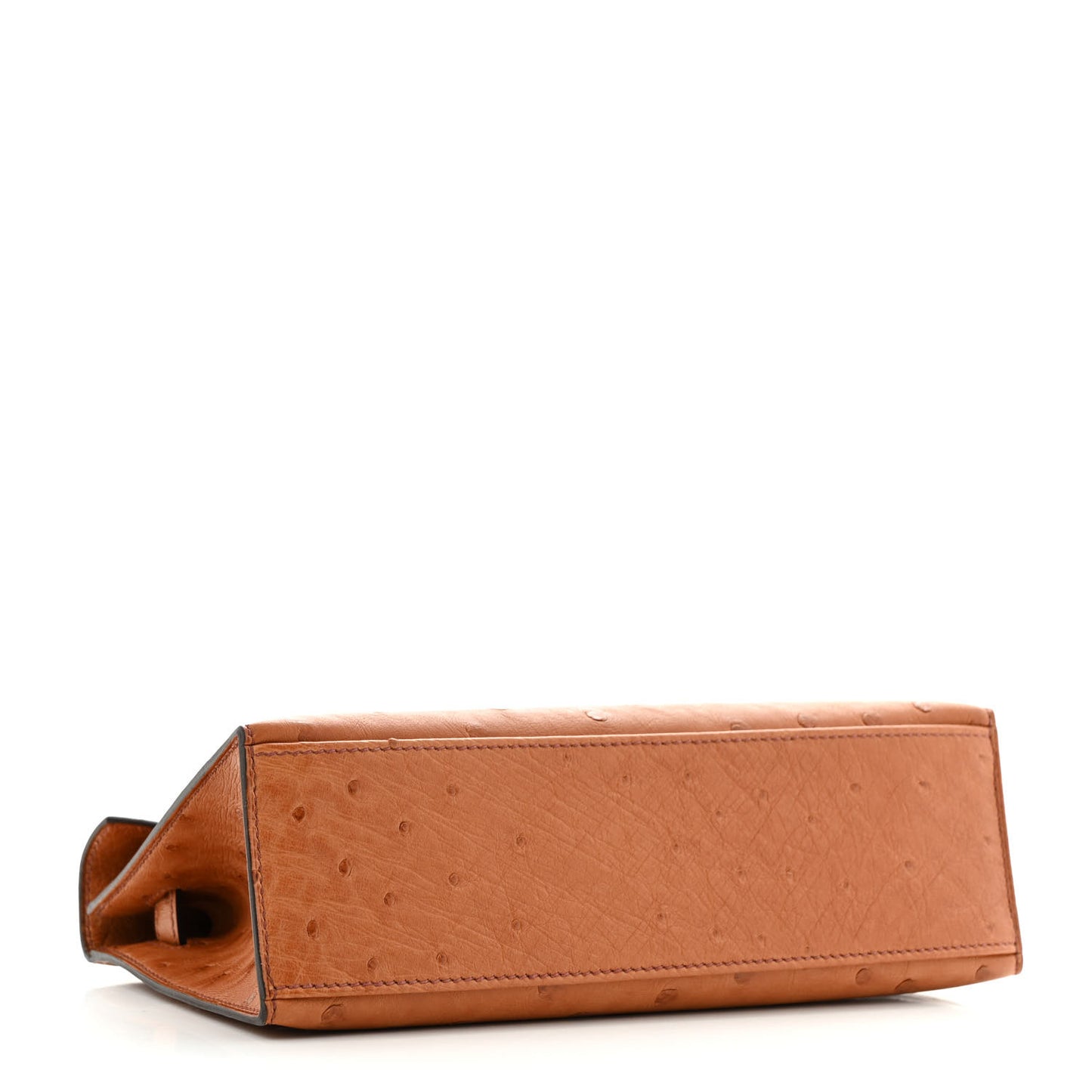 Ostrich Kelly Pochette Cognac