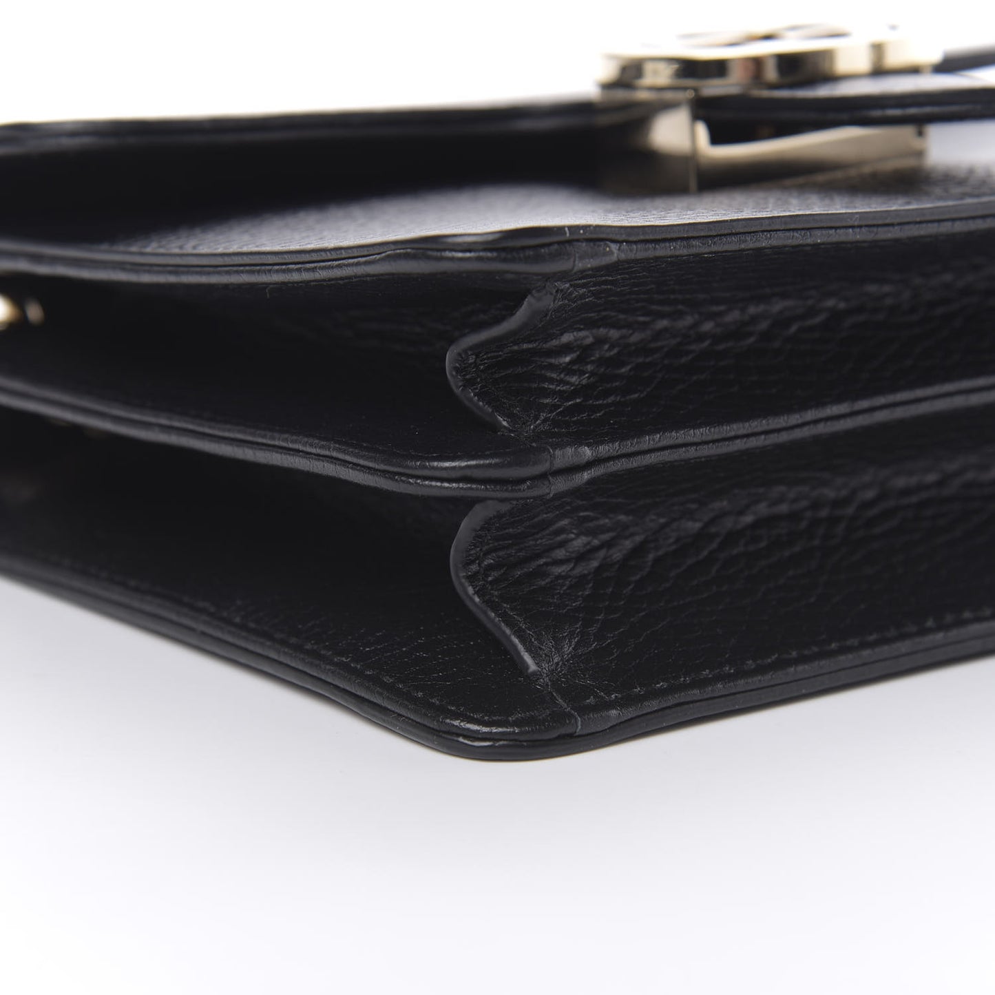 Dollar Calfskin Small Interlocking G Shoulder Bag Black
