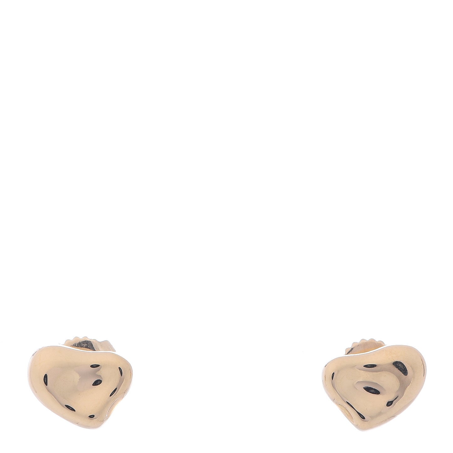 18K Yellow Gold 10mm Elsa Peretti Full Heart Earrings