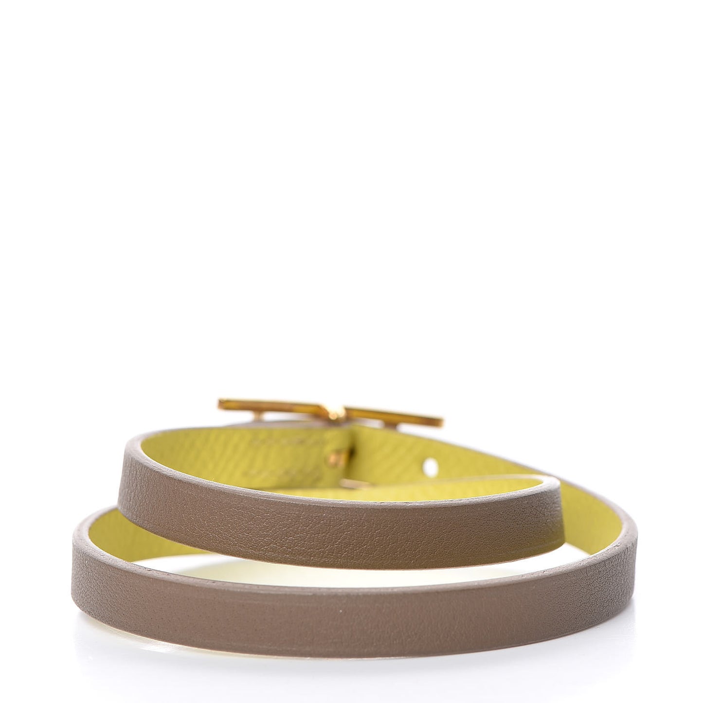 Epsom Swift Behapi Double Tour Bracelet S Soufre Etoupe