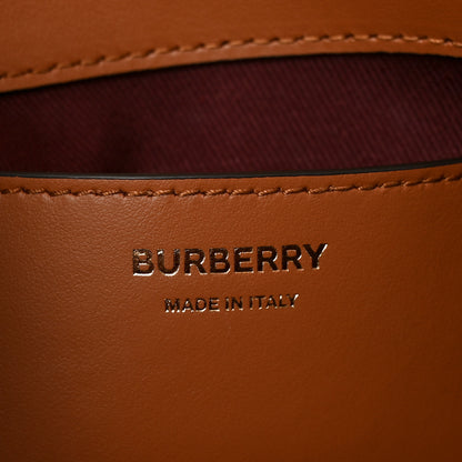 Burberry Coated Canvas Calfskin Vintage Check Small Note Crossbody Bag Briar Brown 6 of 9