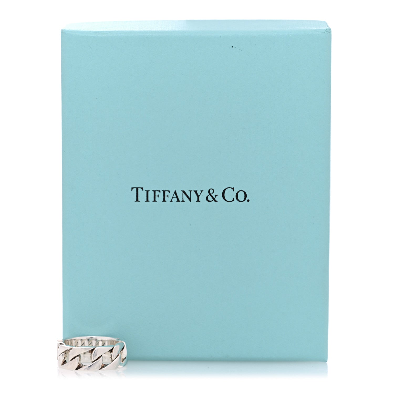 Tiffany Sterling Silver Curb Link Ring 49 5 5 of 5