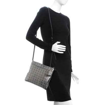 MCM Metallic Visetos Original Medium Pouch Silver 2 of 13