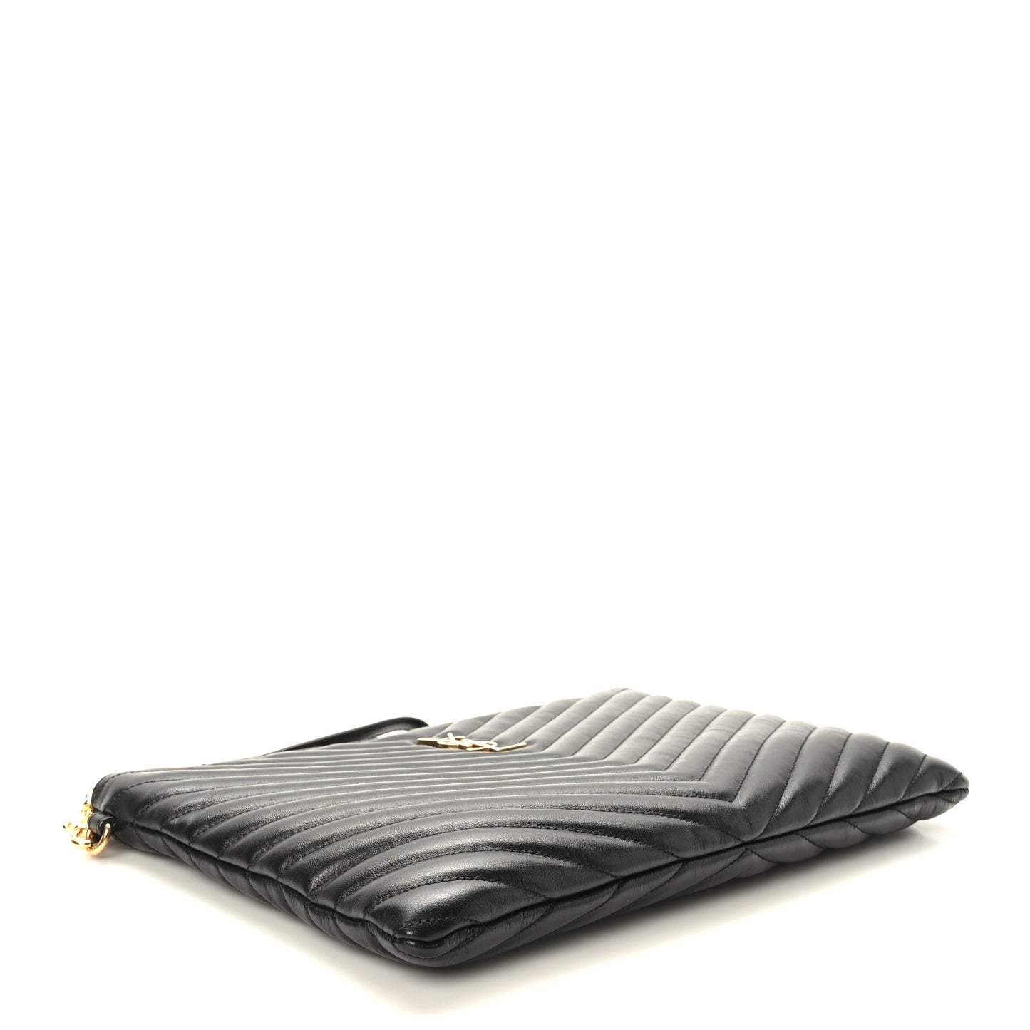 Calfskin Matelasse Monogram Cassandre Tablet Pouch Black