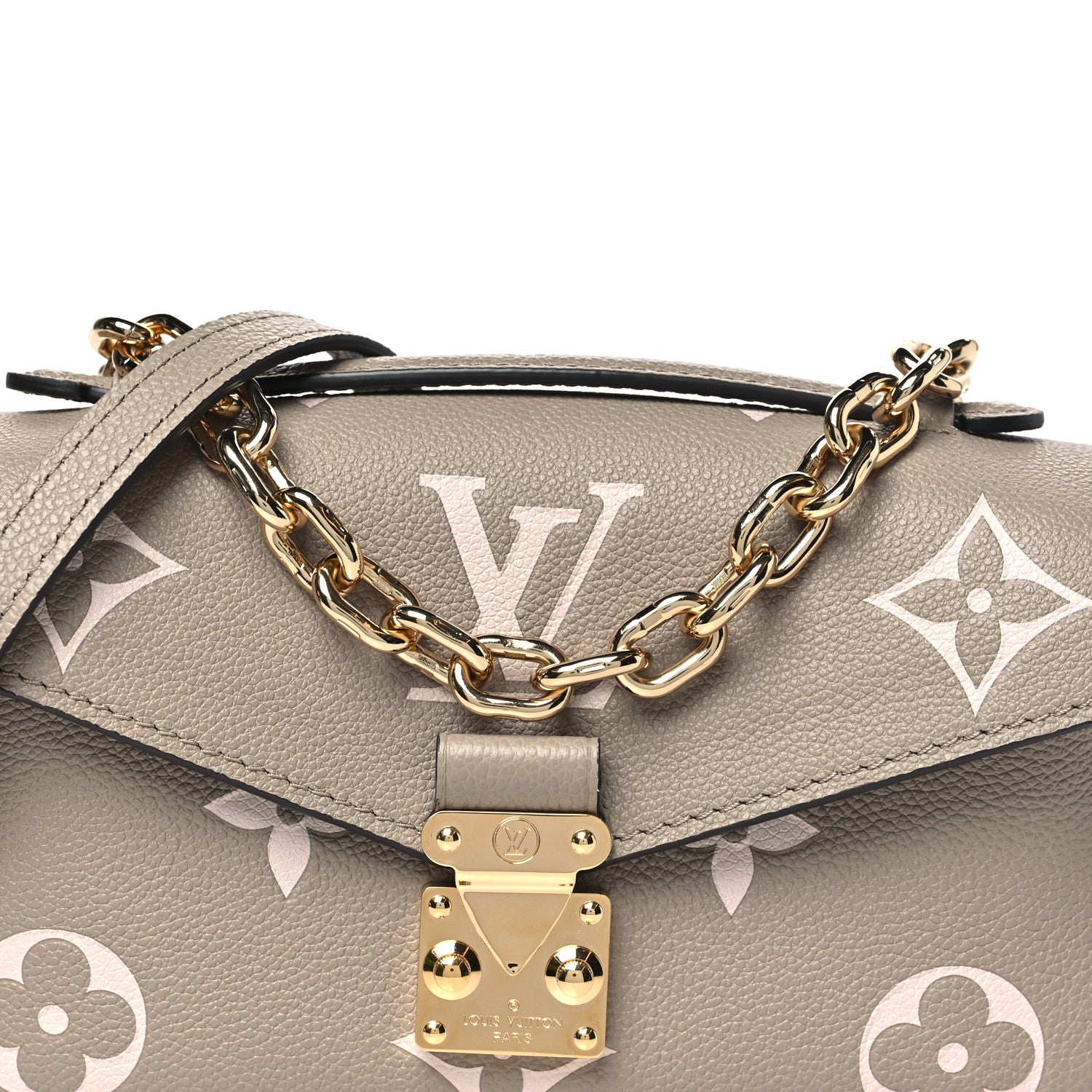 Louis Vuitton Empreinte Monogram Giant Pochette Metis East West Tourterelle Creme 7 of 10