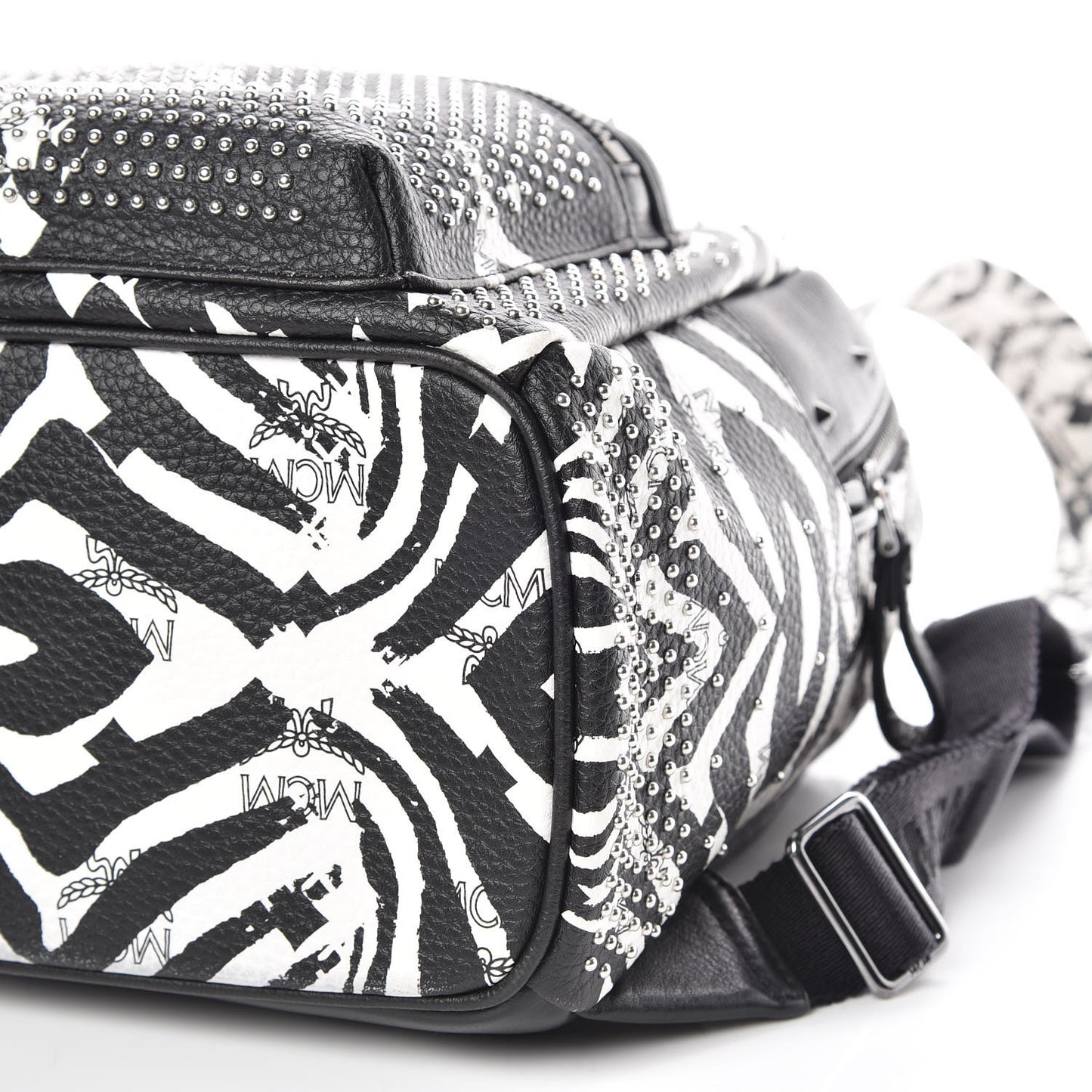 Striped Visetos Small Funky Zebra Stark Backpack Black White