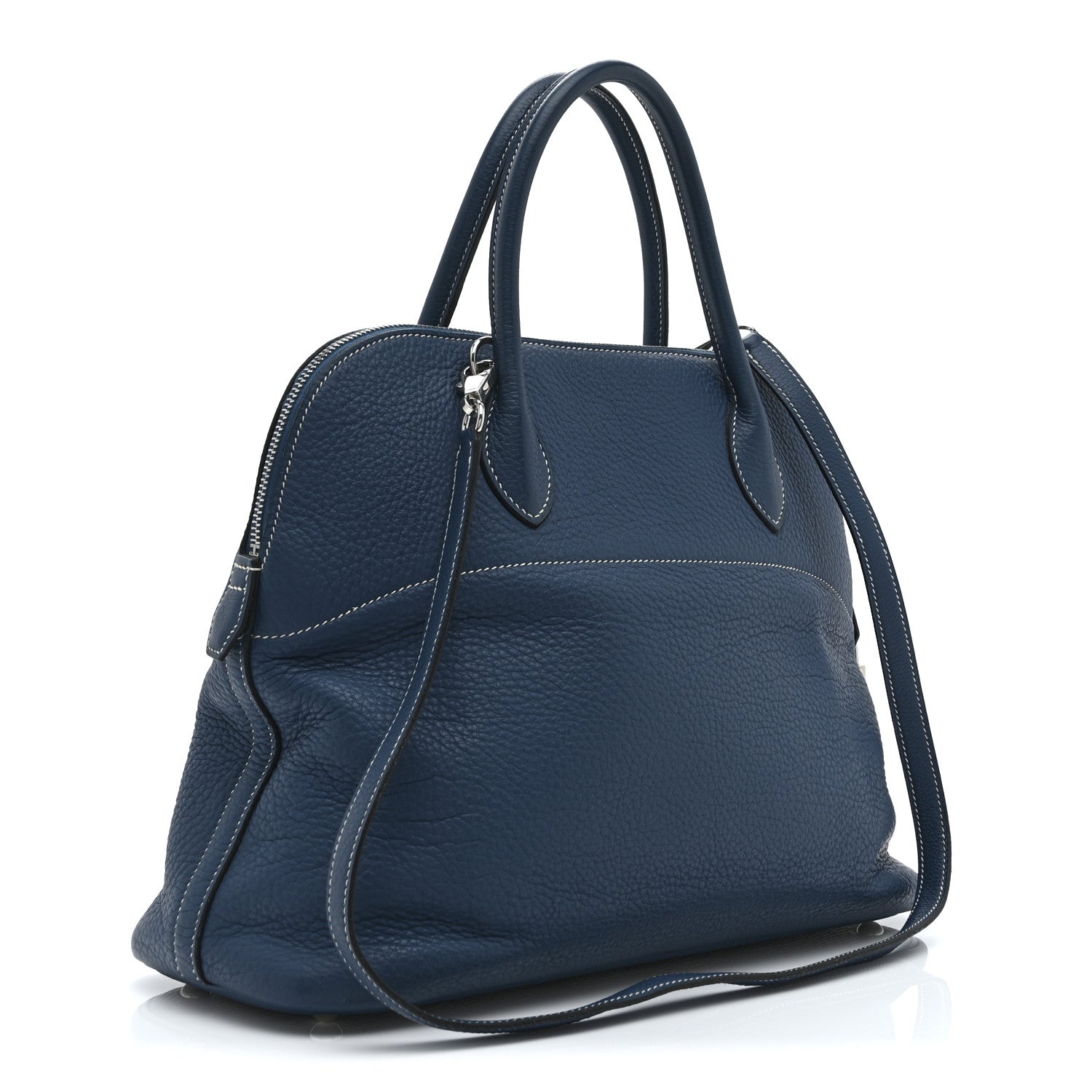Hermes Taurillon Clemence Bolide 35 Bleu Agate 3 of 11