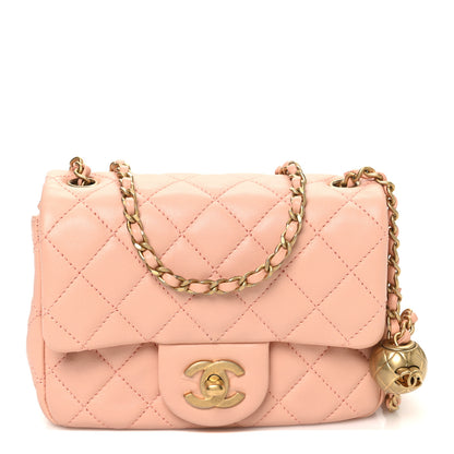 Chanel Lambskin Quilted Mini Pearl Crush Flap Light Orange 1 of 10
