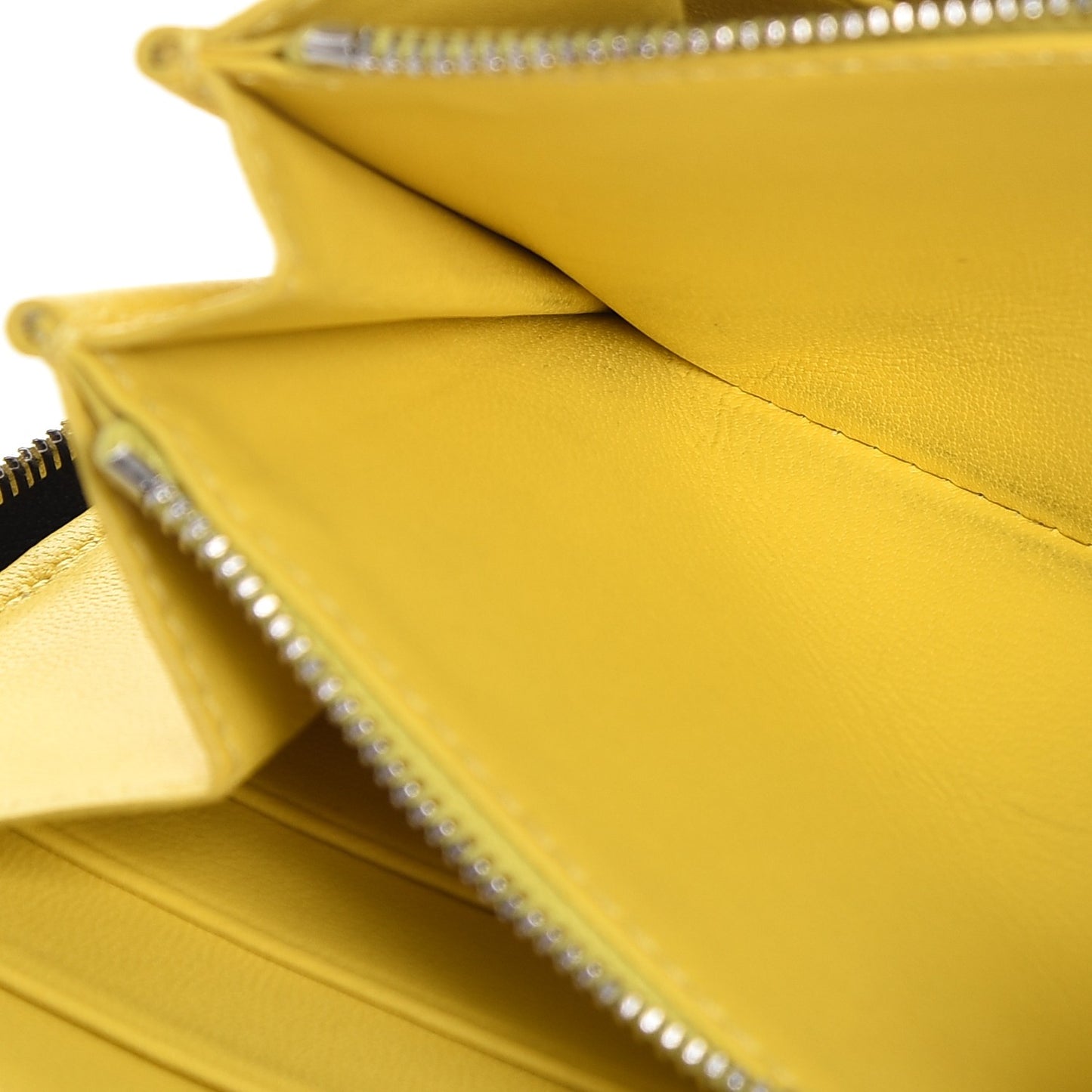 Calfskin Large Zip Around Multifunction Wallet Black Citron