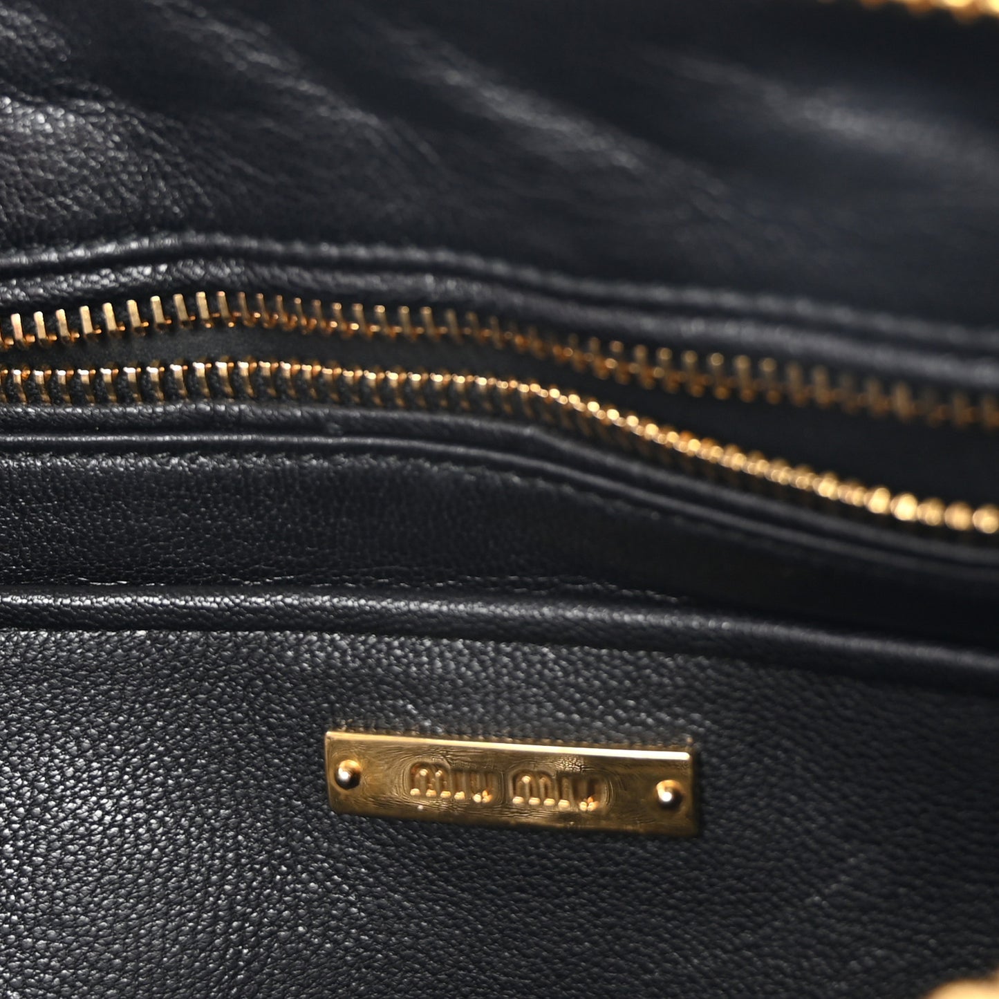 Nappa Matelasse Biker Clutch Inchiostro Black