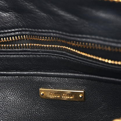 Miu Miu Nappa Matelasse Biker Clutch Inchiostro Black 6 of 6