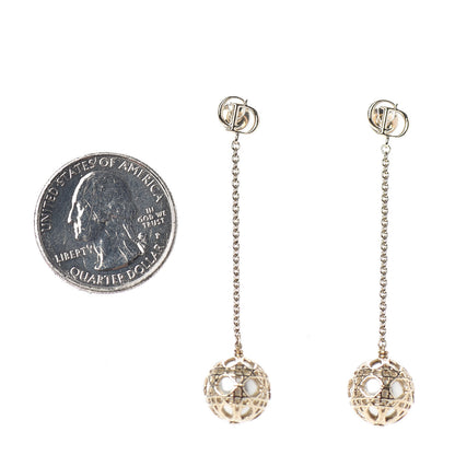 Christian Dior Secret Cannage Mise En Dior Dangle Earrings Gold 2 of 3