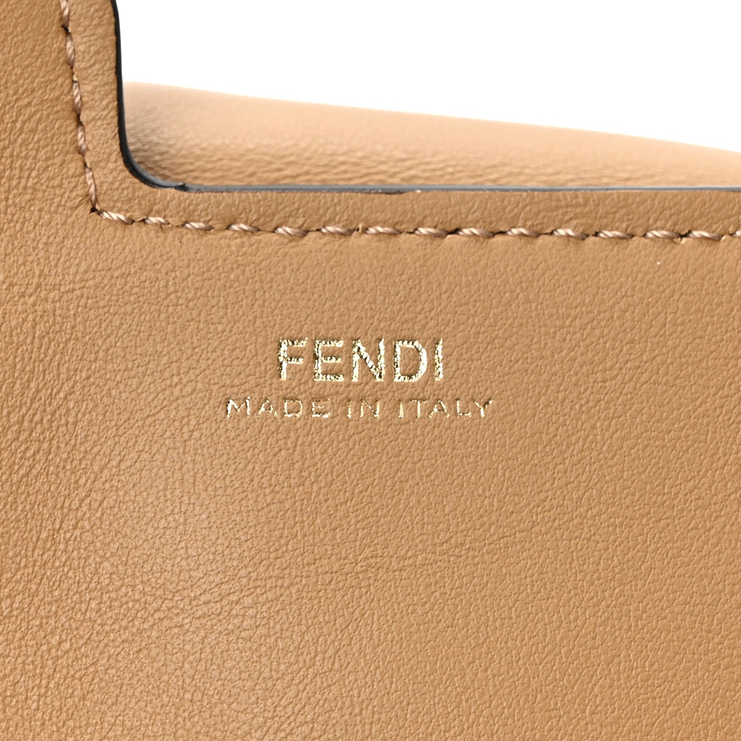 Fendi Vitello Grace Matte 3 Pocket Mini Crossbody Bag Miele Scuro 8 of 10