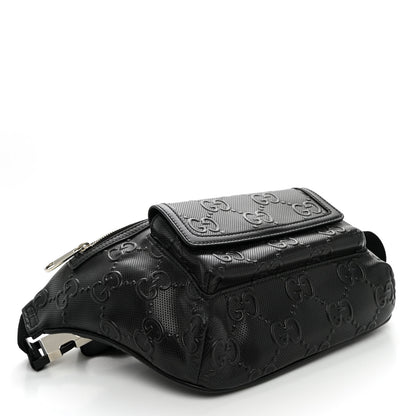 Gucci Calfskin GG Tennis Embossed Pocket Belt Bag Black 3 of 9