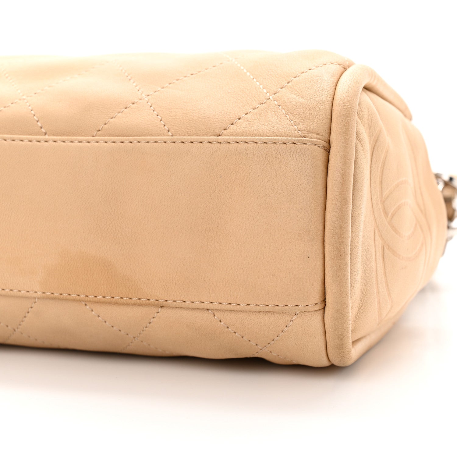 Chanel Lambskin Stitched Medium Ultimate Soft Tote Beige 10 of 21