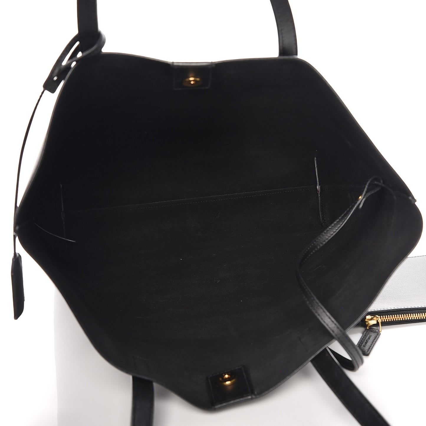 Calfskin Medium Shopping Tote Black