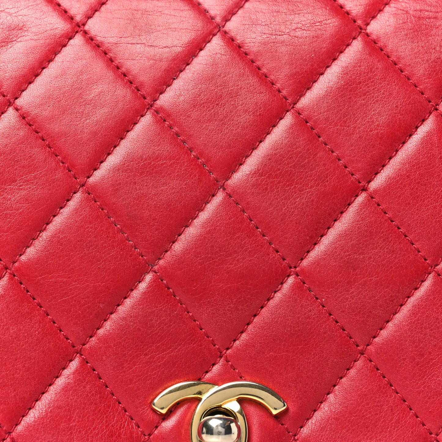 Lambskin Quilted Flap Waist Belt Bag 75 30 Red