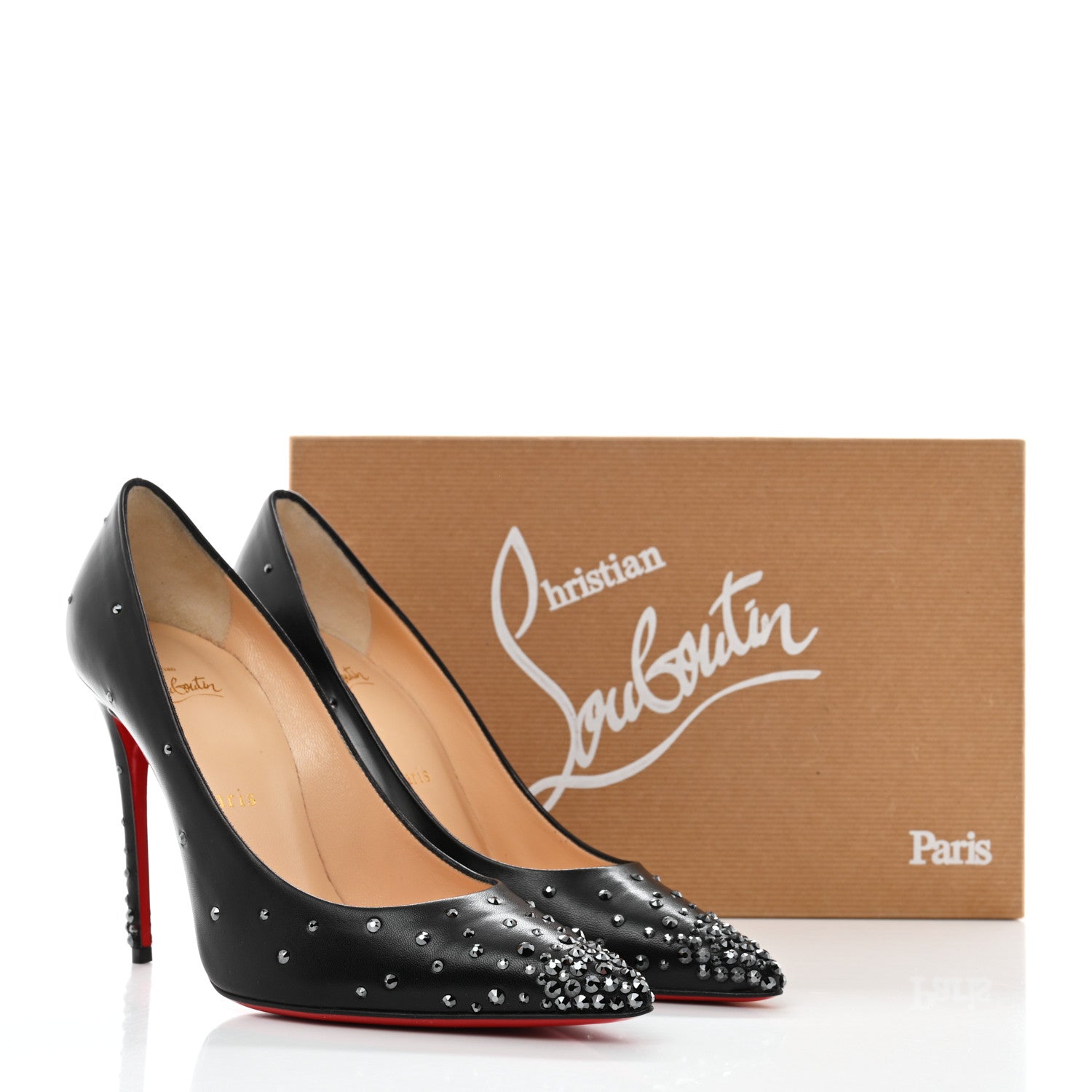 Christian Louboutin Kid Degrastrasss 100 Pumps 37 Hematite Black 10 of 10