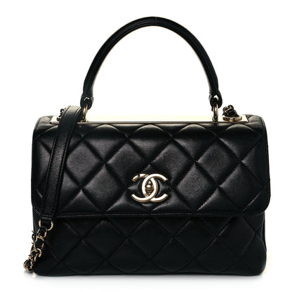Chanel Lambskin Quilted Small Trendy CC Dual Handle Flap Bag Black 1 of 14