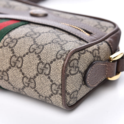 Gucci GG Supreme Monogram Web Mini Ophidia Shoulder Bag Brown 9 of 12
