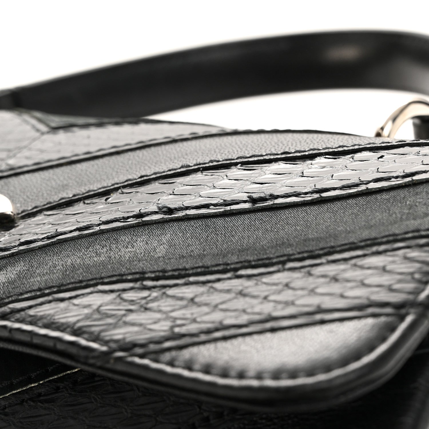 Chanel Calfskin Sheepskin Watersnake Chevron Quilted CC Small Trendy CC Dual Handle Flap Bag Black 26 of 28