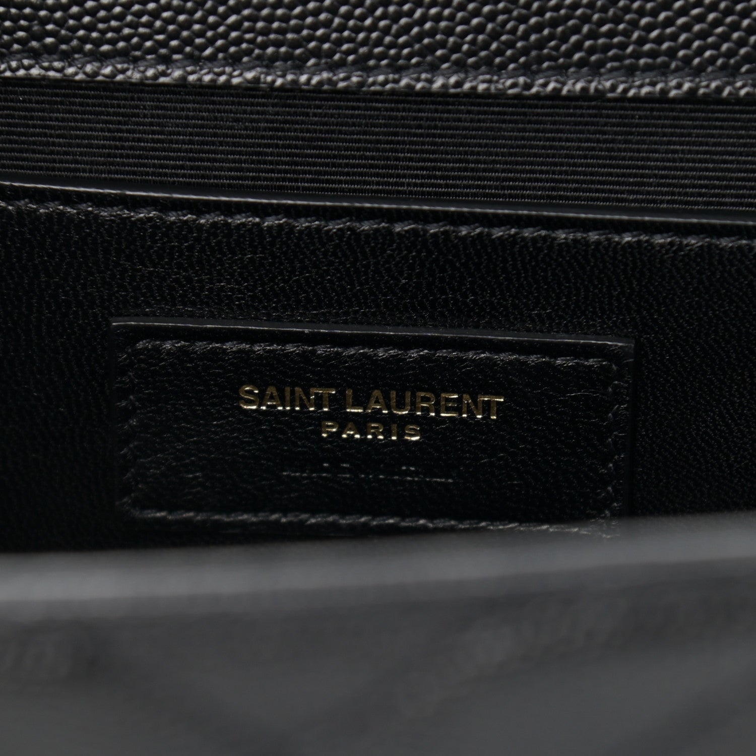 Saint Laurent Grain De Poudre Matelasse Chevron Medium Monogram Satchel Black 6 of 9
