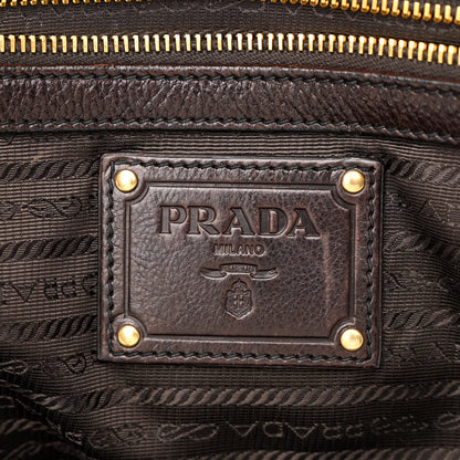Prada Glace Calf Large Dome Satchel Moro 6 of 16